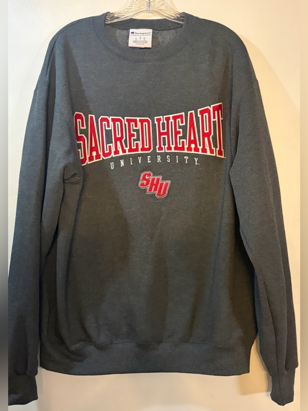 Champion Sacred Heart University SHU Sweatshirt Mens Sz Large